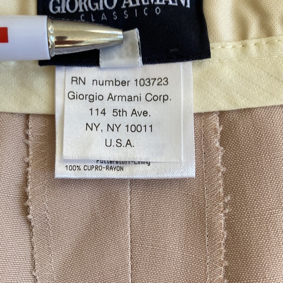 Vintage Giorgio Armani Classico Black Label Borgo 21 Blush Pink Trousers… - Picture 7 of 12